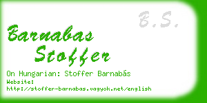 barnabas stoffer business card