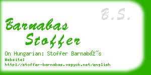 barnabas stoffer business card